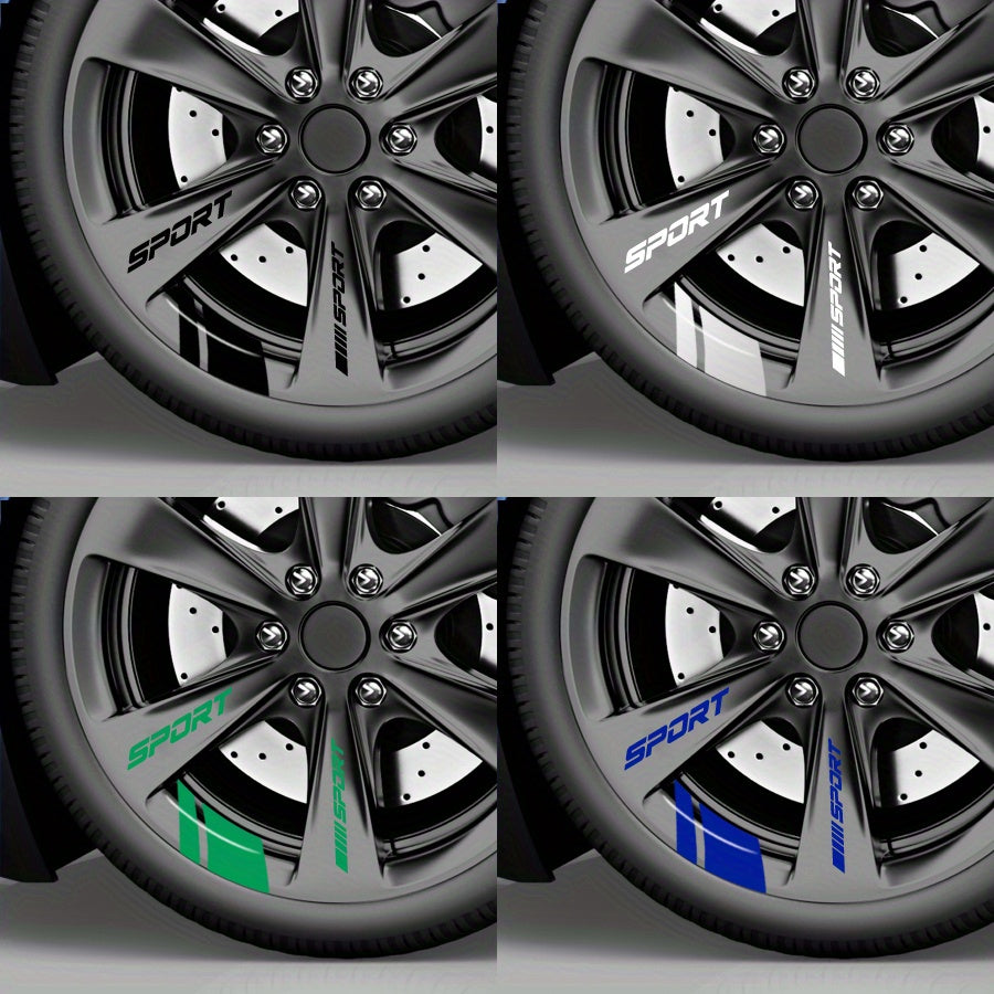 18 шт. отражающих виниловых наклеек на диски автомобиля, наклейки на ступицы для гонок