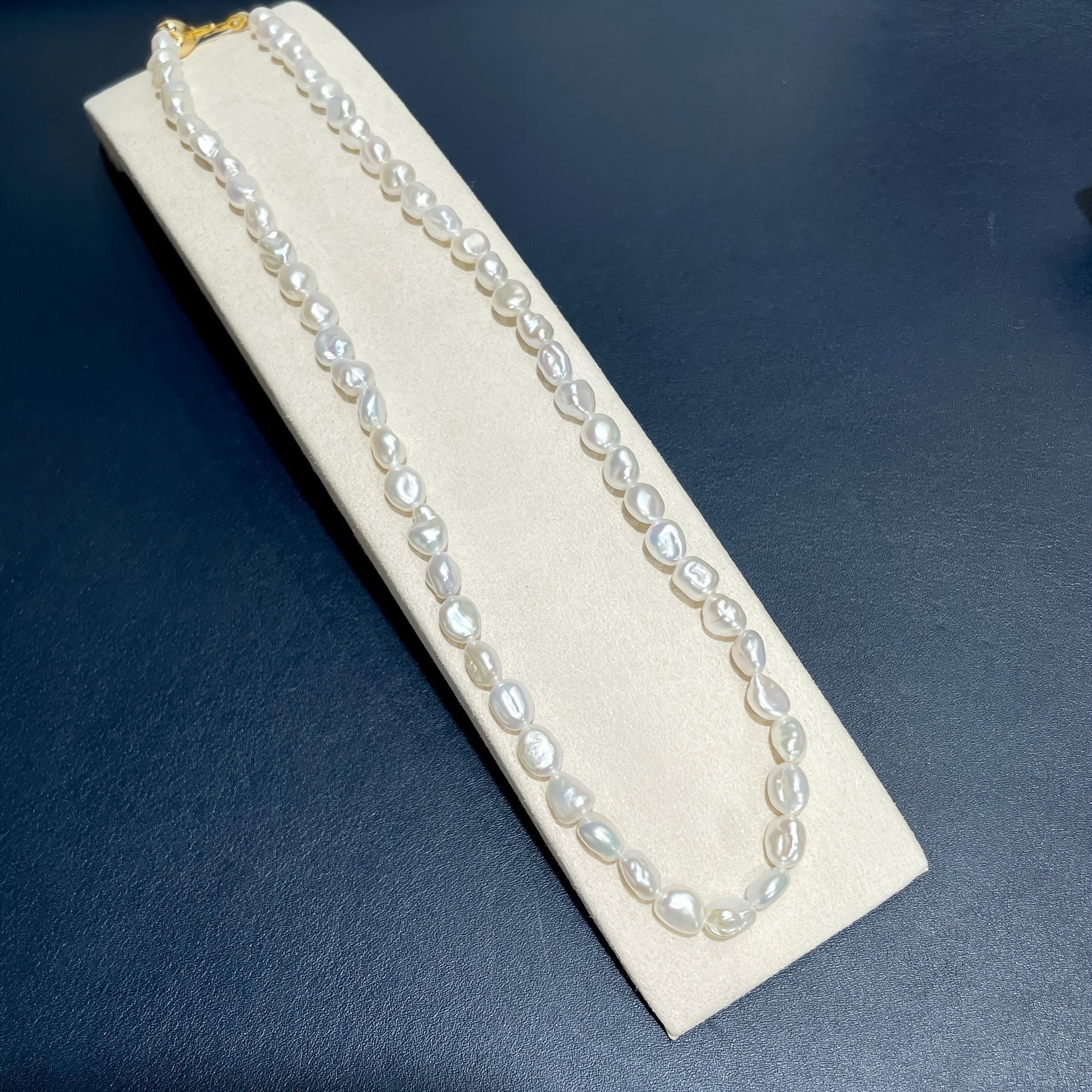 Freshwater Pearl Necklace Unplated Genuine Pearls Gift Box for Women