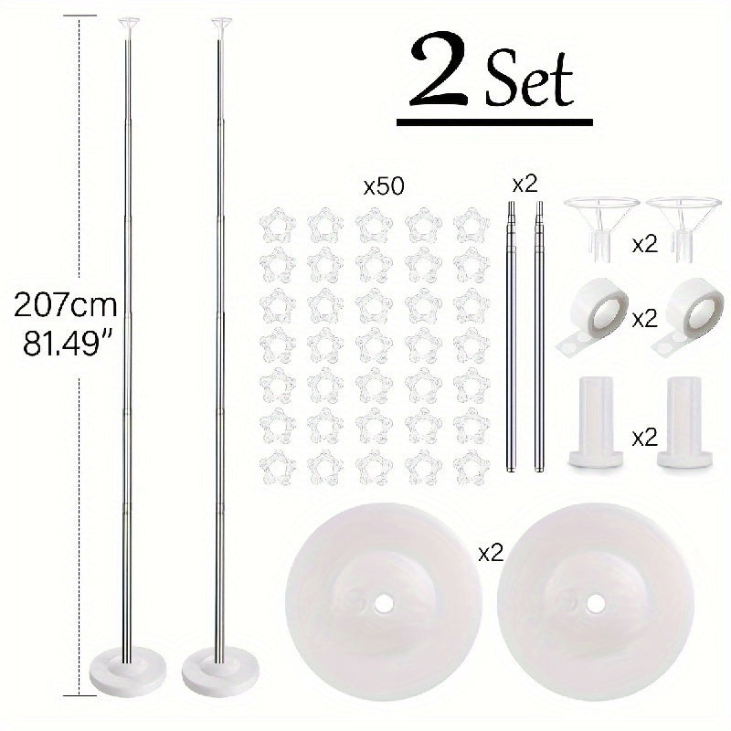 Adjustable Metal Balloon Stand Kit for Graduation Parties Birthdays Weddings