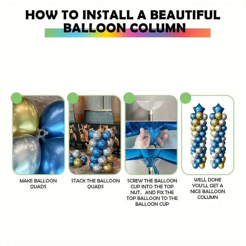 Adjustable Metal Balloon Stand Kit for Graduation Parties Birthdays Weddings