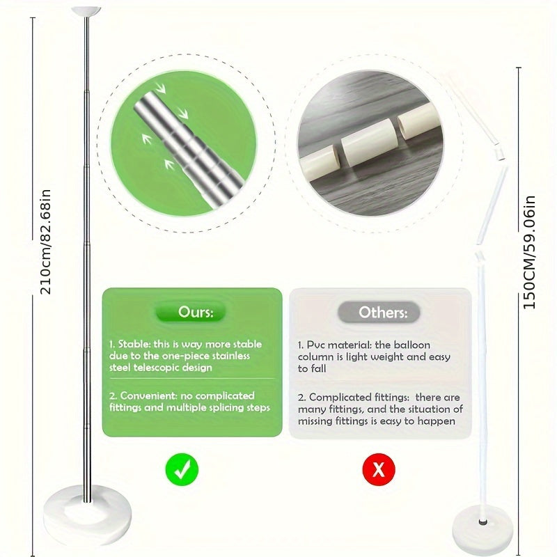 Adjustable Metal Balloon Stand Kit for Graduation Parties Birthdays Weddings