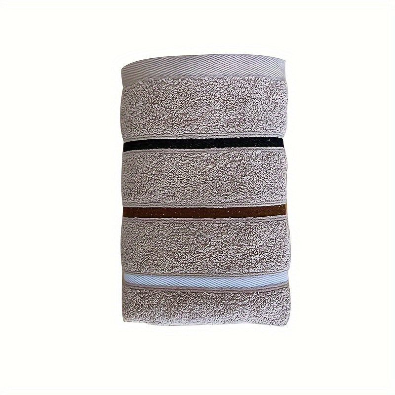Bath Towel Set Geometric Pattern Soft Cotton High Absorbency Elegant Collection