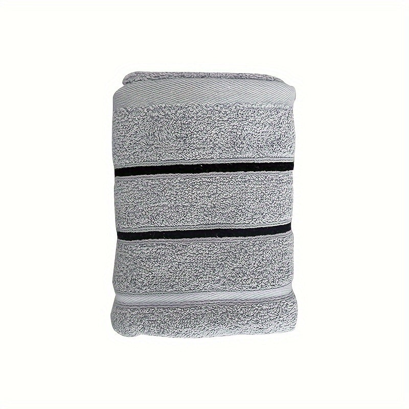 Bath Towel Set Geometric Pattern Soft Cotton High Absorbency Elegant Collection