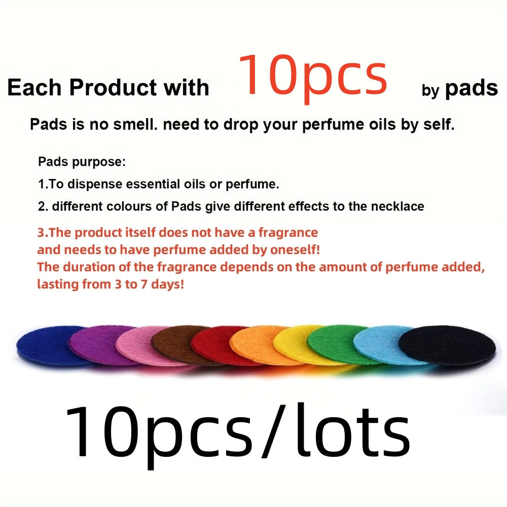 Qayta to'ldiriladigan avtomobil havo tozalovchi parfyumeriya diffuzori klipi bilan 10 ta pad