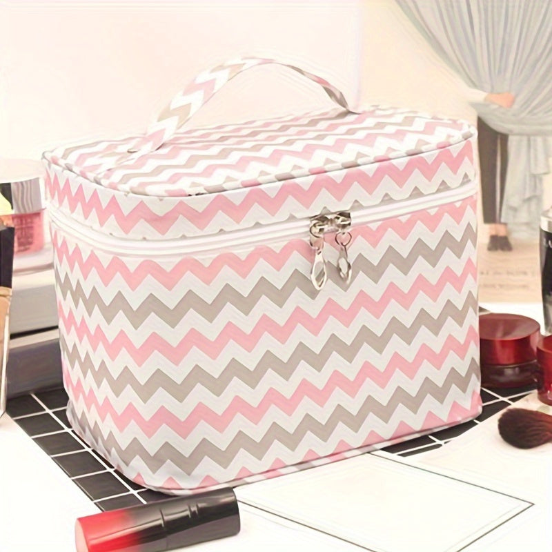 Travel Makeup Bag with Ample Storage and Zipper Closure for On-the-Go Organization