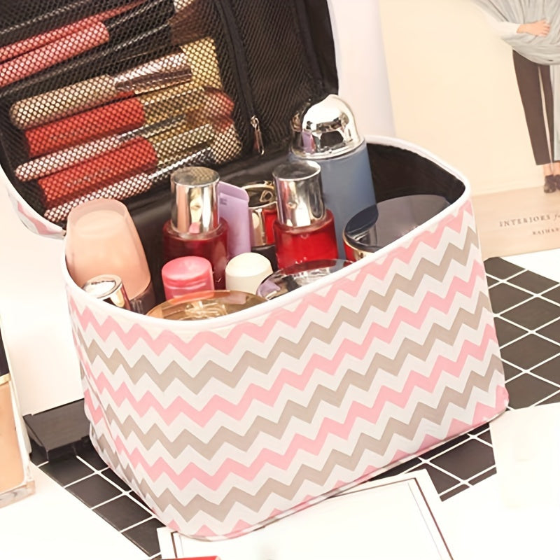 Travel Makeup Bag with Ample Storage and Zipper Closure for On-the-Go Organization