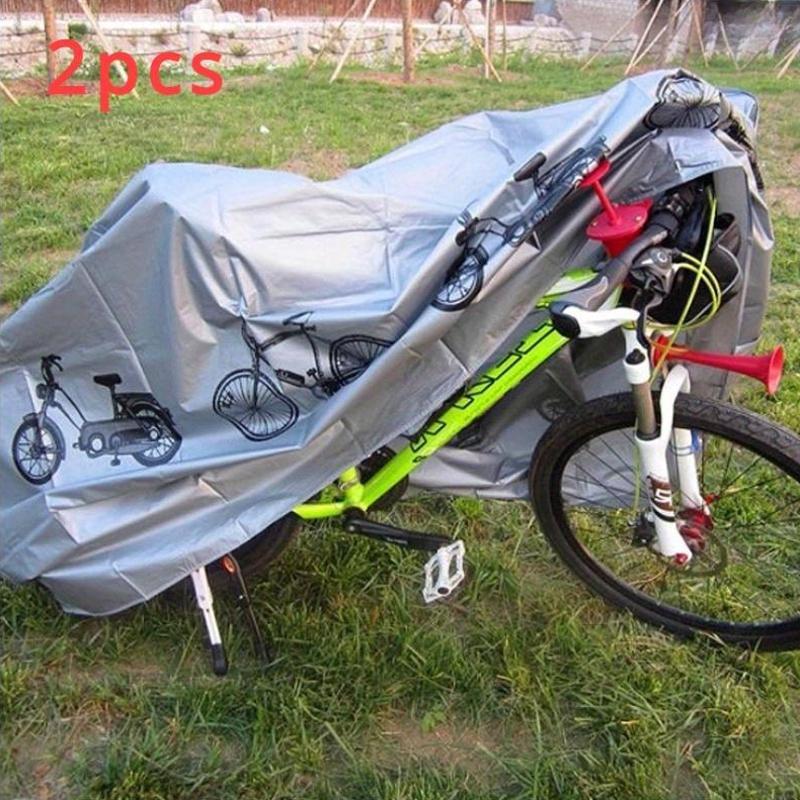 Waterproof Gray and Black Bike and Motorcycle Covers Set of 1 or 2