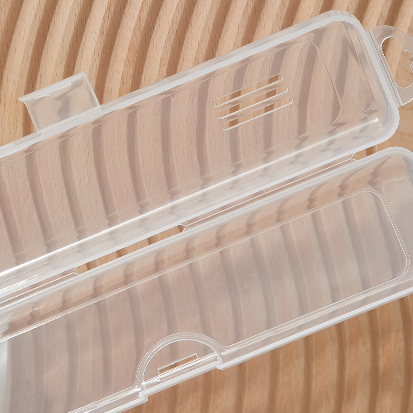Clear Flip-Top Portable Storage Case for Cutlery Toothbrush Makeup Brushes