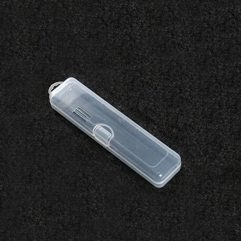 Clear Flip-Top Portable Storage Case for Cutlery Toothbrush Makeup Brushes
