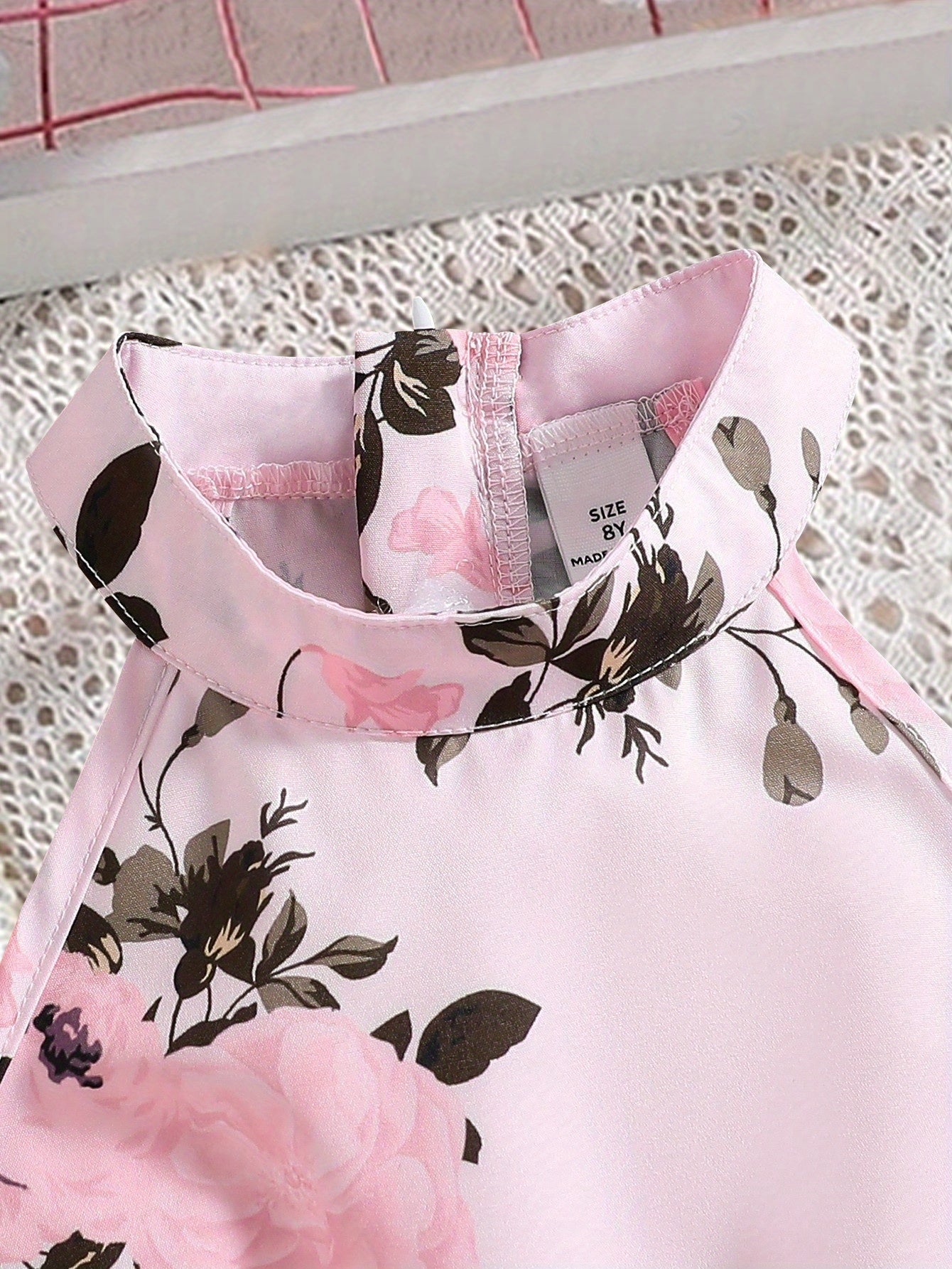 Girls' Floral Jumpsuit and Blazer Set for Spring and Fall Kids Clothing