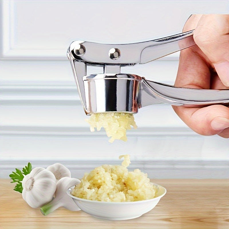 Stainless Steel Garlic Press with Ginger Squeezer and Easy Crush Function