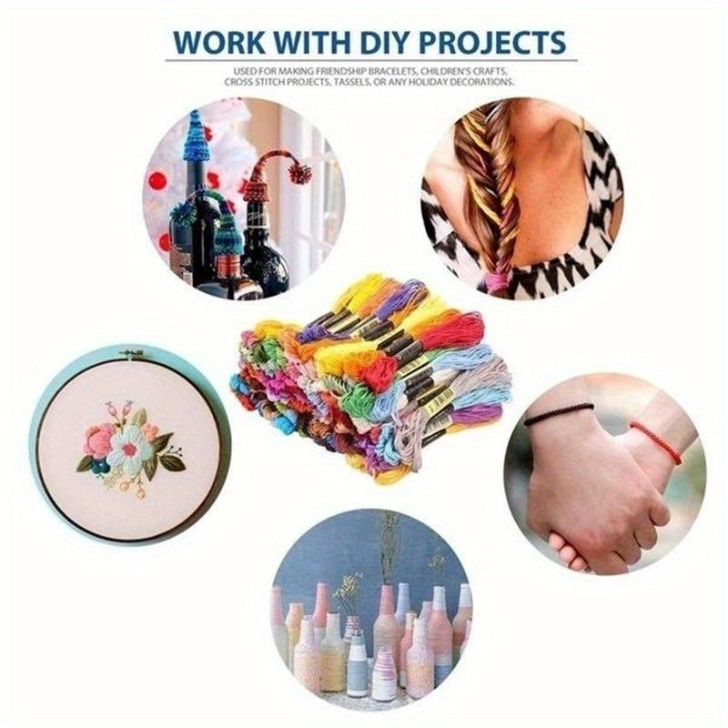 Cotton Embroidery Floss Multi-Color Thread for Cross Stitch Sewing Crafts Pack of 12 24 36 50 100