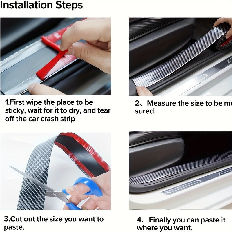 Car Door Edge Guard Carbon Fiber Bumper Protector Scratch Prevention