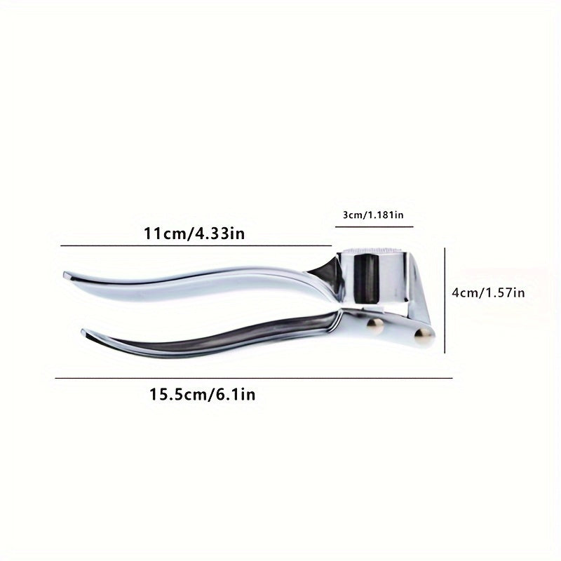 Stainless Steel Garlic Press and Ginger Crusher Manual Kitchen Gadget
