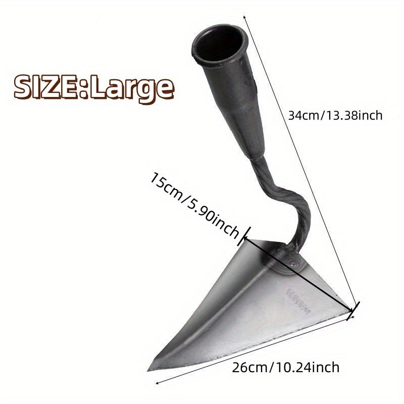 Azada de jardín de metal para deshierbe, labranza y cultivo, herramienta manual duradera y ergonómica