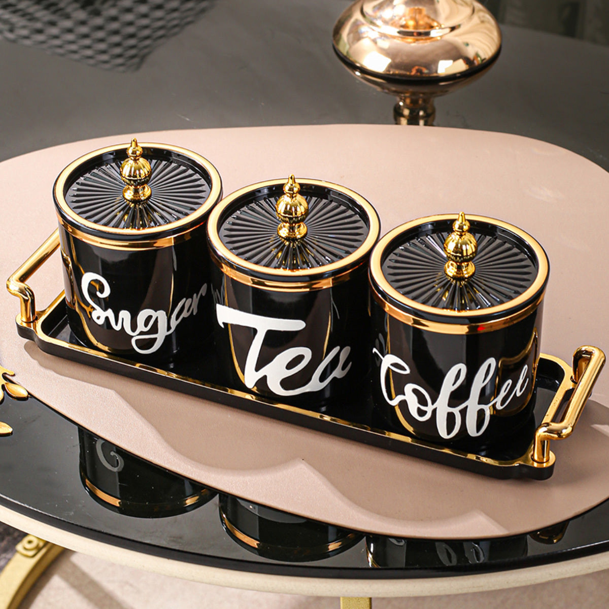 Nordic-Inspired Serving Tray Set with Candy Jar for Dried Fruits and Breakfast