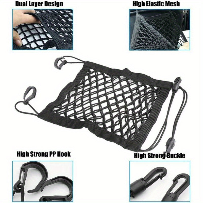 Adjustable Dog Car Barrier With Safety Mesh and Storage Bag Universal Fit