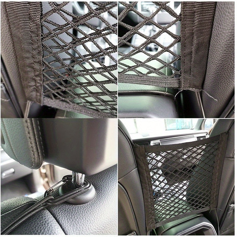 Adjustable Dog Car Barrier With Safety Mesh and Storage Bag Universal Fit