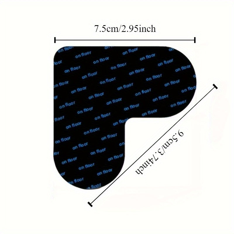 Juego de 4 topes de alfombra antideslizantes de doble cara protectores de suelo en forma de corazón