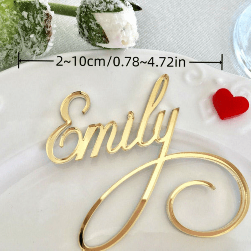Personalized Acrylic Name Place Card for Weddings Table Decor Custom Seating Card