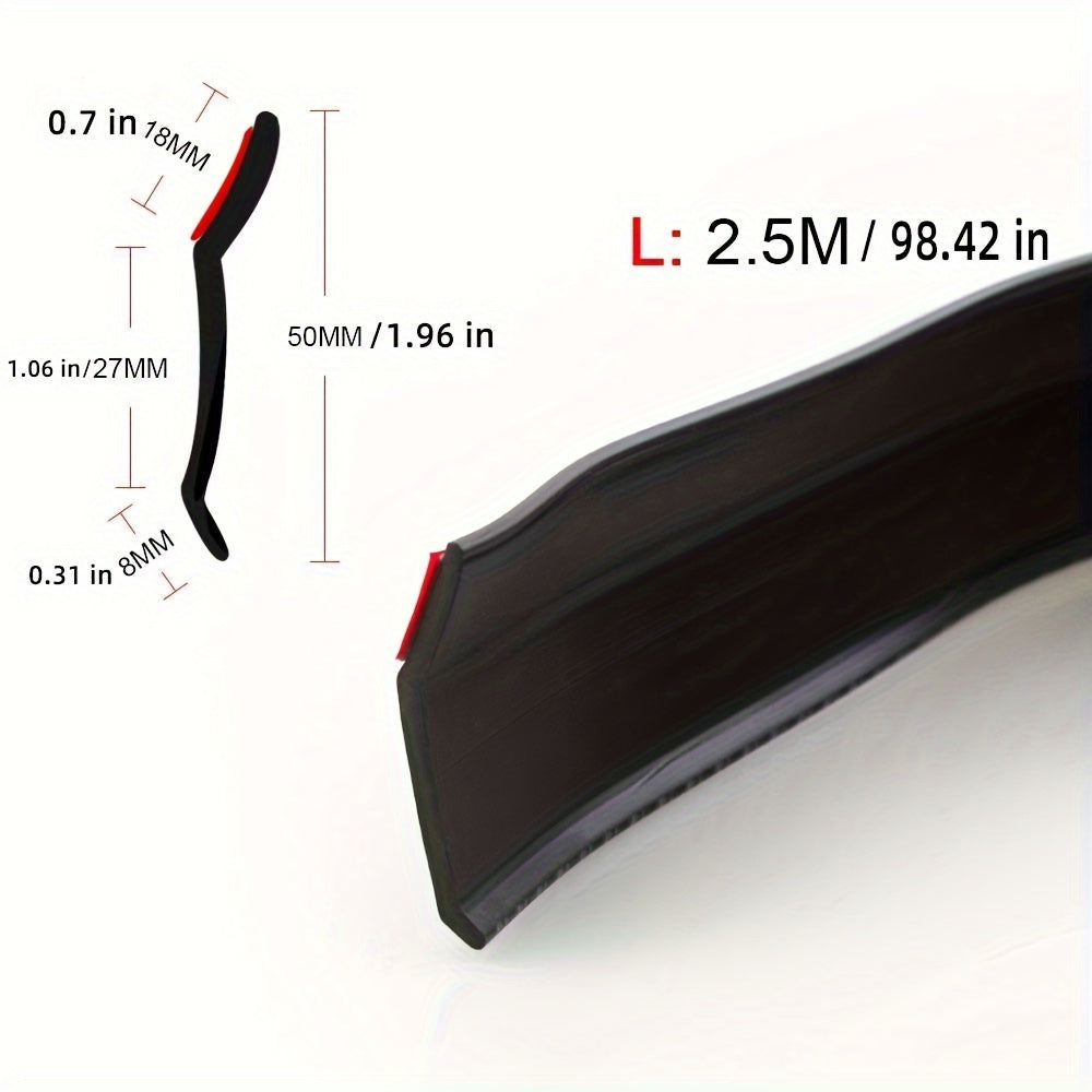 Universal Avtomobil old qism lip spoiler himoyachisi karbon tol anti-toʻqnashuv chizigʻi 2.5M