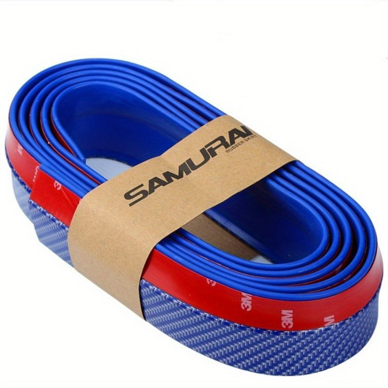 Universal Car Front Lip Spoiler Protector Carbon Fiber Anti-Collision Strip 2.5M