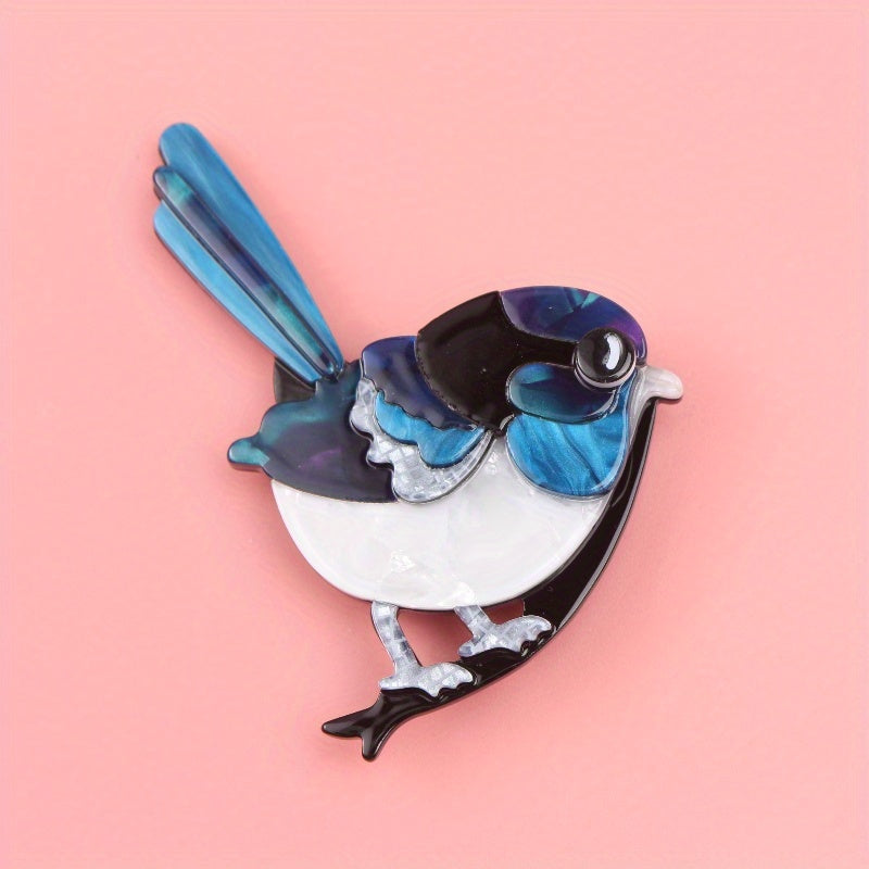 Women's Acrylic Bird Brooch Made from Acetate for Wedding Accessories