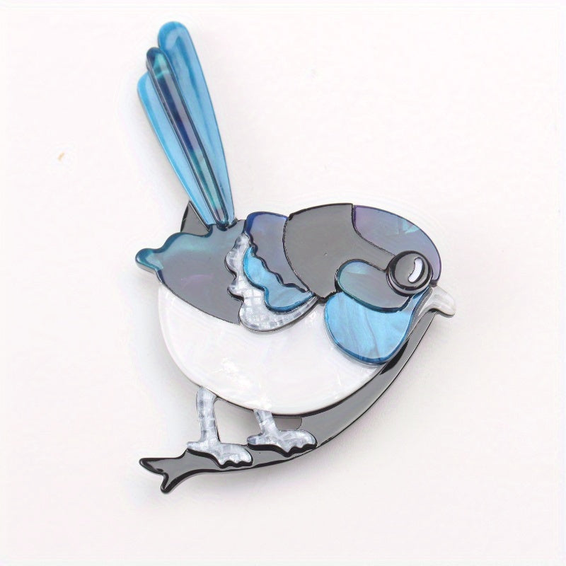 Women's Acrylic Bird Brooch Made from Acetate for Wedding Accessories