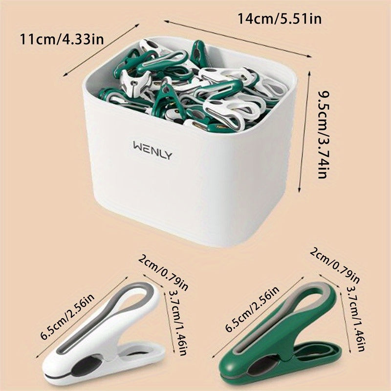 Clothespins Set with Storage Basket and Clips for Laundry and Organization 24 or 36 Pieces