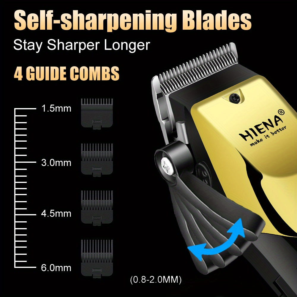 Cordless Men’s Hair Clipper Set with Beard and Nose Trimmers Rechargeable Lithium Battery