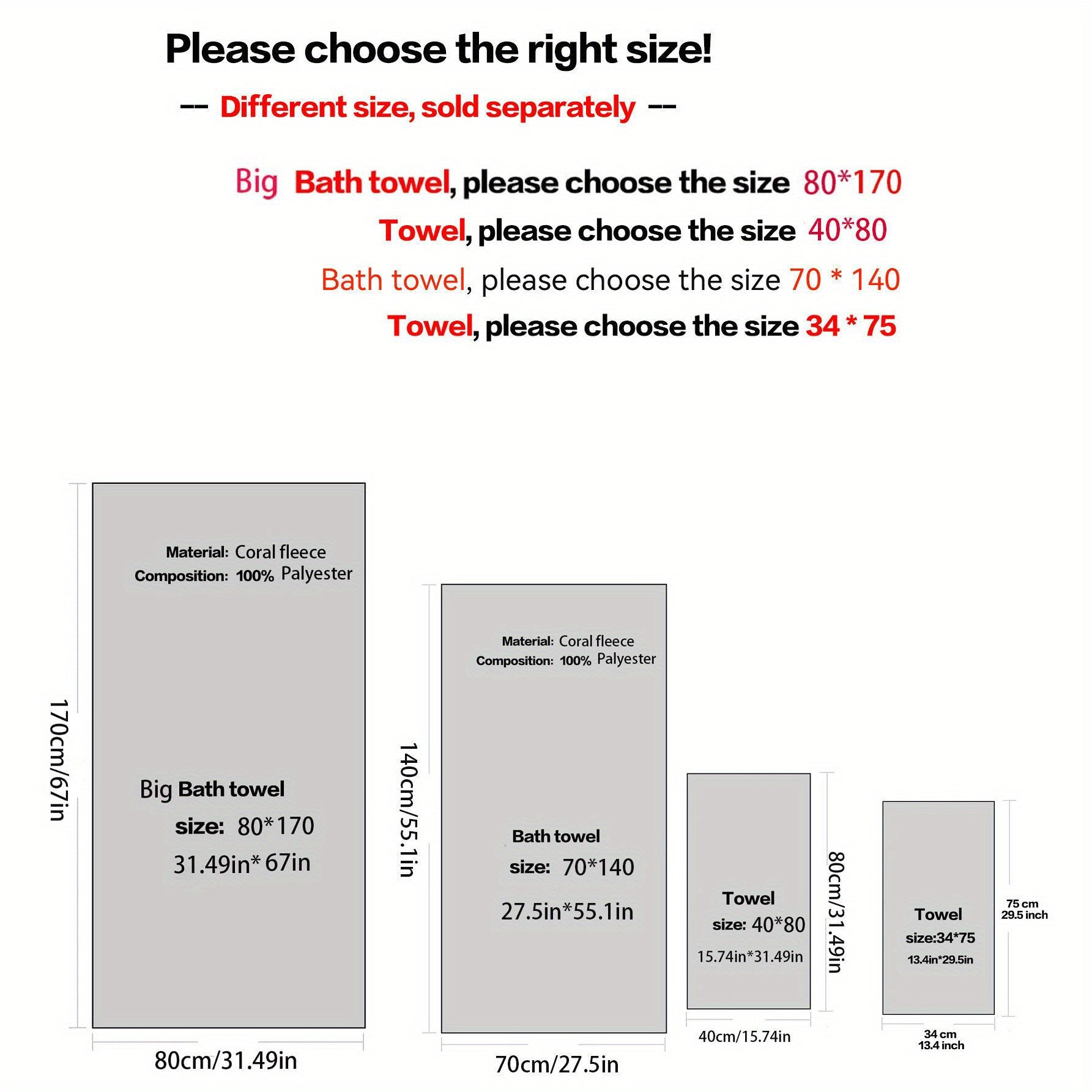 Coral Velvet Bath Towels Set 2 Pieces Obong Pattern Soft Absorbent for Face and Body