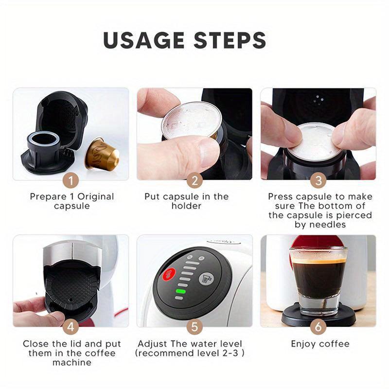Coffee Pod Adapter Capsule Converter Black 6.4x7.8cm