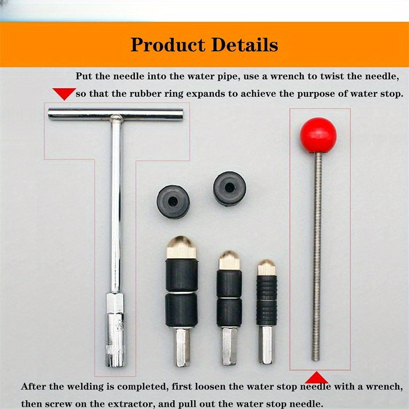 Universal Hot Melt Water Stop Pins for Pipe Clogging and Maintenance