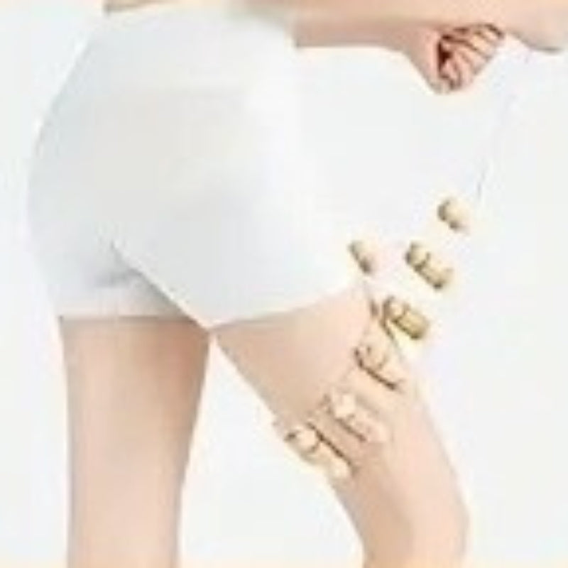 Natural Wooden Massage Set with Nine Rollers Chemical-Free for Relaxation