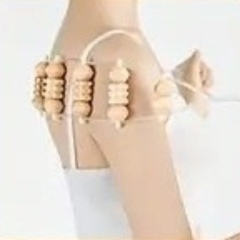 Natural Wooden Massage Set with Nine Rollers Chemical-Free for Relaxation