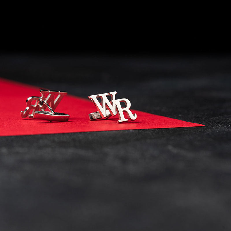 Personalized Stainless Steel Cufflinks Set of 2 for Grooms Wedding Groomsmen Engraved Initials