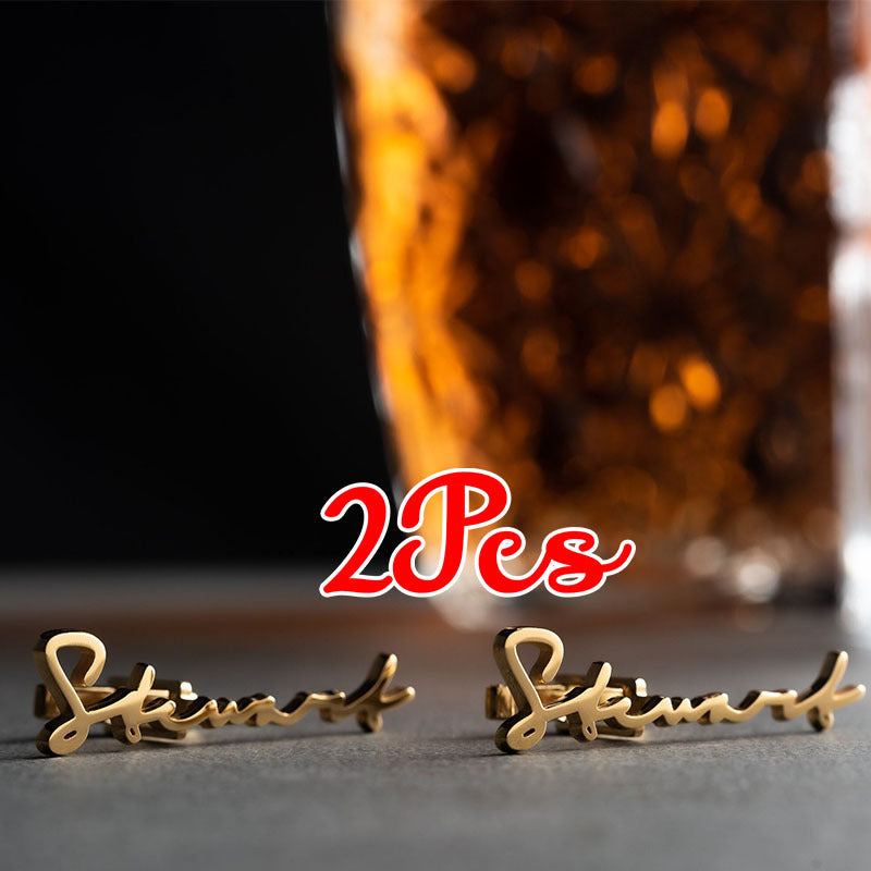 Set of 2 Personalized Initials Cufflinks for Men Elegant Letter Gift for Him