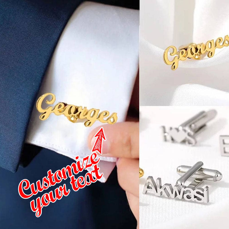 Personalized Initial Cufflinks for Men Wedding Groomsmen Gift Set