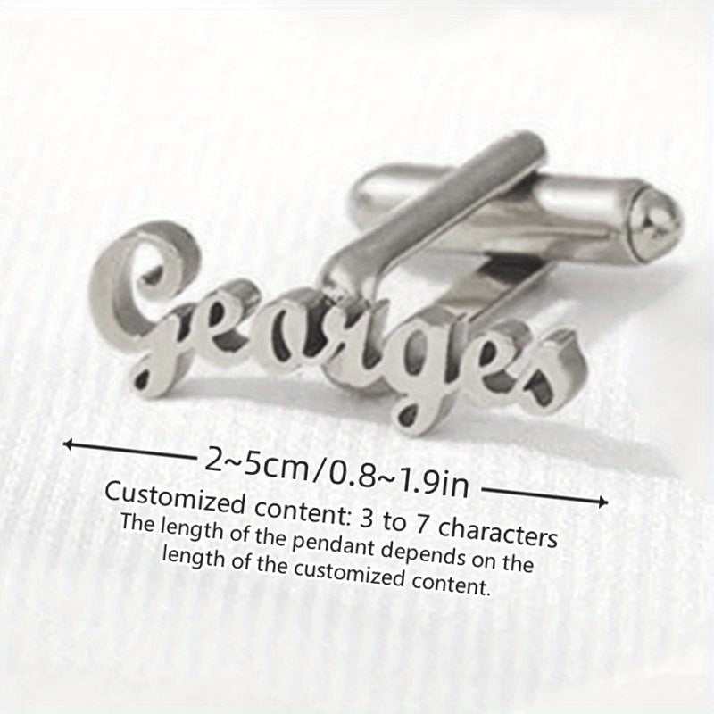 Personalized Initial Cufflinks for Men Wedding Groomsmen Gift Set