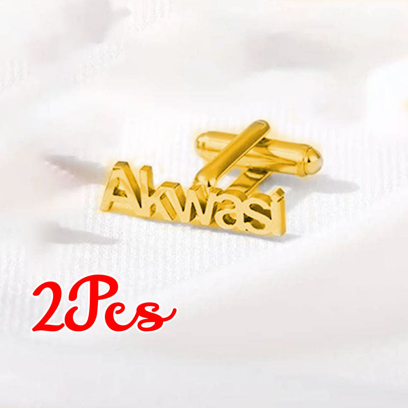 Personalized Initial Cufflinks for Men Wedding Groomsmen Gift Set