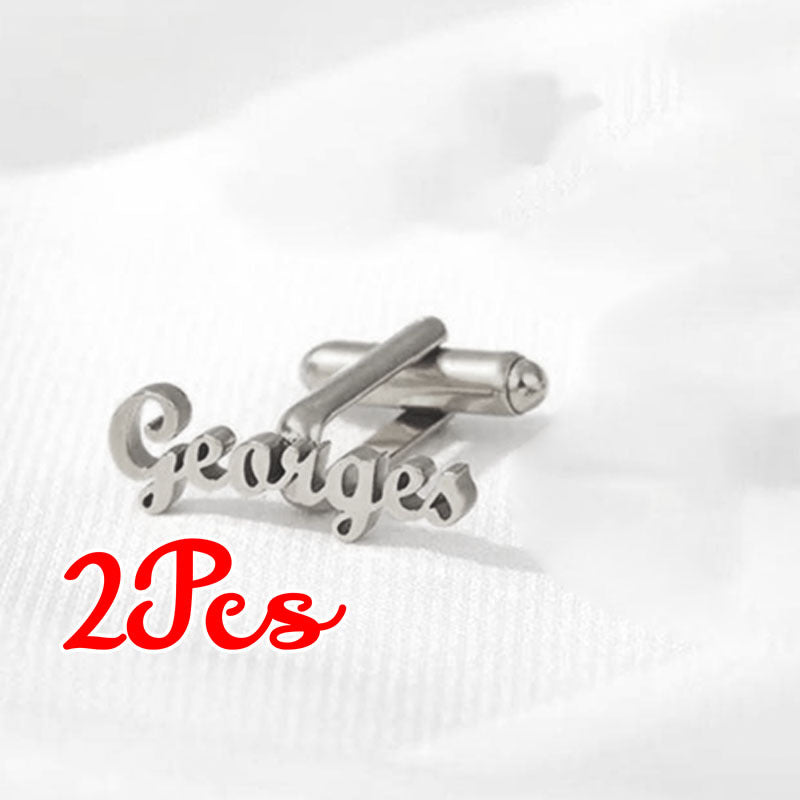 Personalized Initial Cufflinks for Men Wedding Groomsmen Gift Set