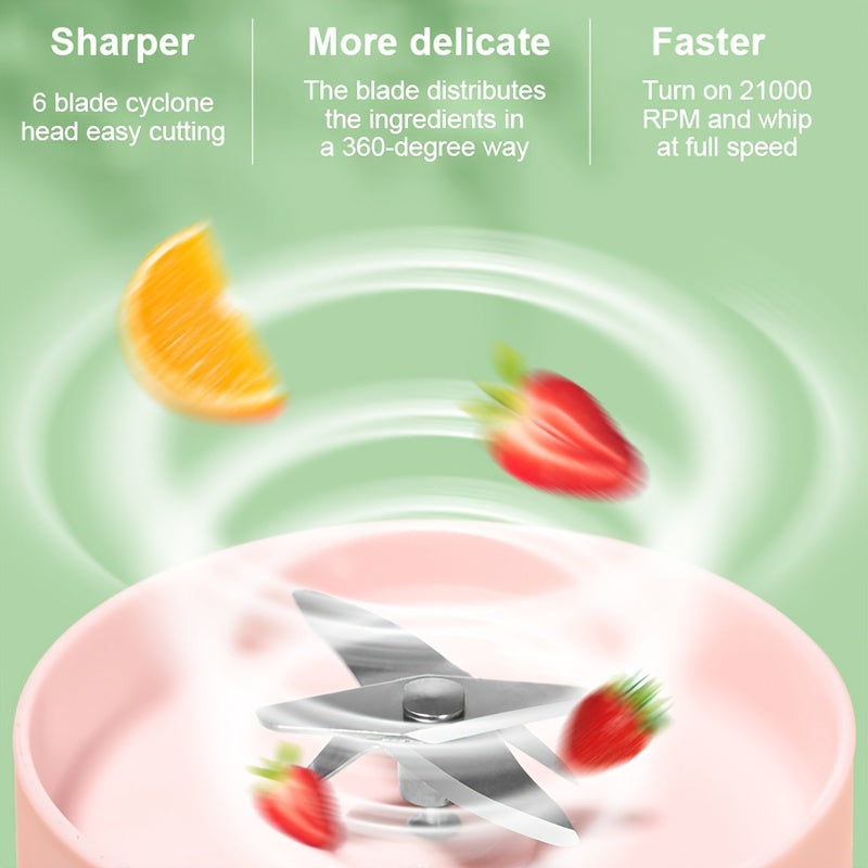 Wireless Mini Fruit Juicer Portable USB Rechargeable Juicing Device