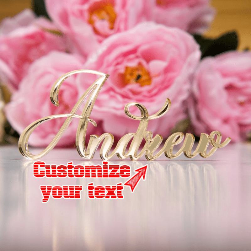 Personalized Acrylic Place Cards Reflective Finish for Weddings and Events