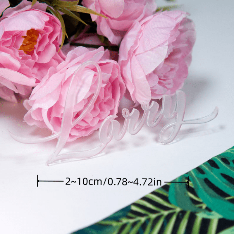 Personalized Acrylic Place Cards Reflective Finish for Weddings and Events