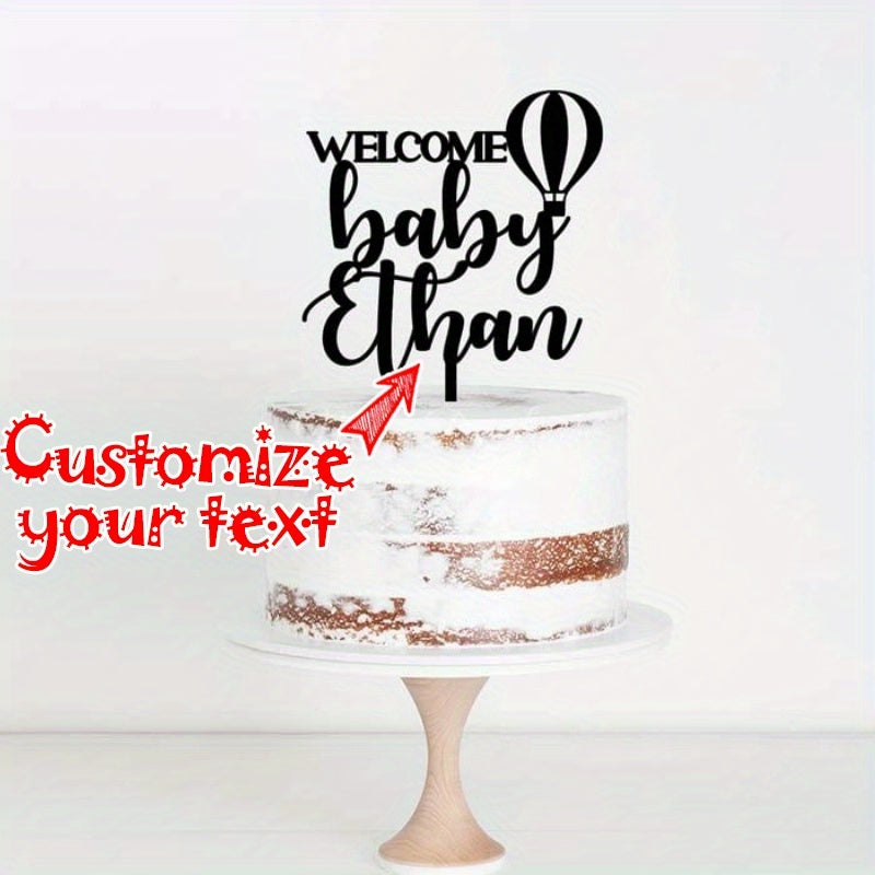 Personalized Acrylic Cake Topper for Birthday Celebrations and Party Decor