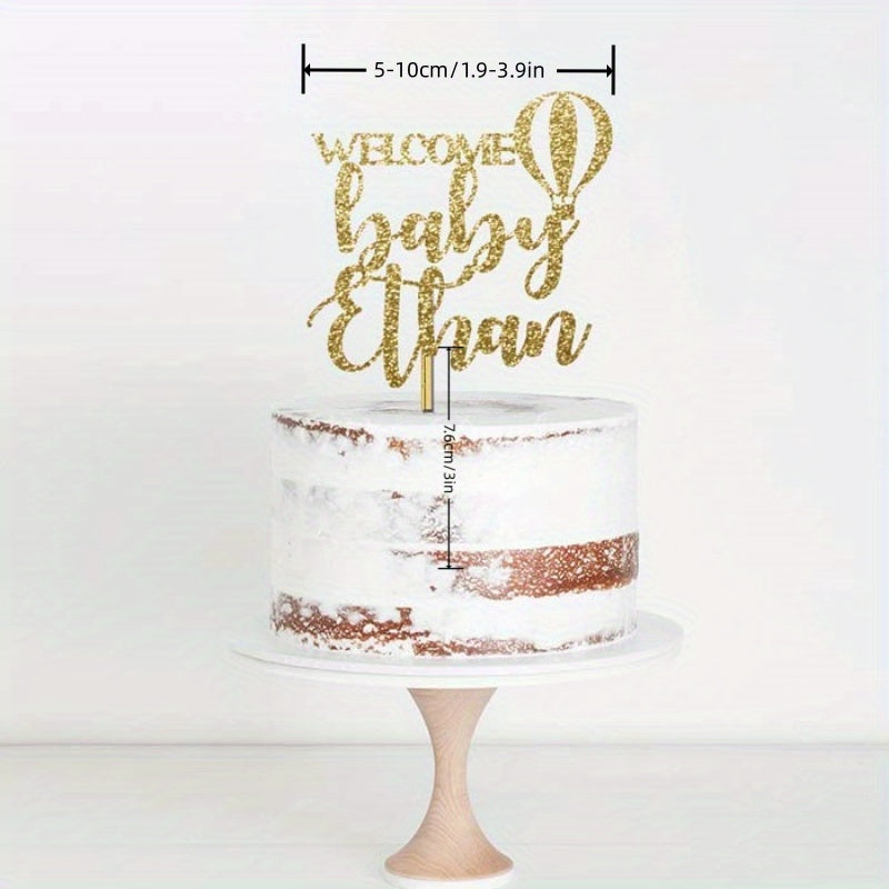 Personalized Acrylic Cake Topper for Birthday Celebrations and Party Decor