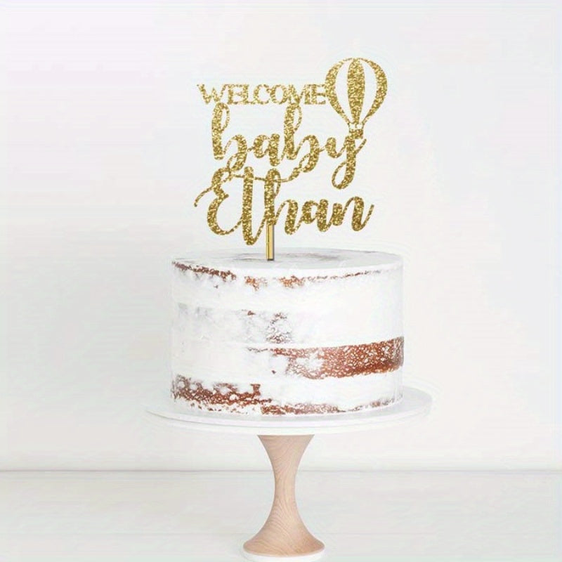 Personalized Acrylic Cake Topper for Birthday Celebrations and Party Decor