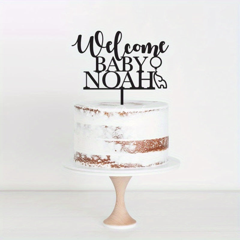 Personalized Acrylic Cake Topper for Birthday Celebrations and Party Decor