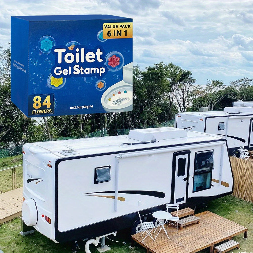 Набор штампов для туалетного геля с 6 палочками, цветочный аромат.