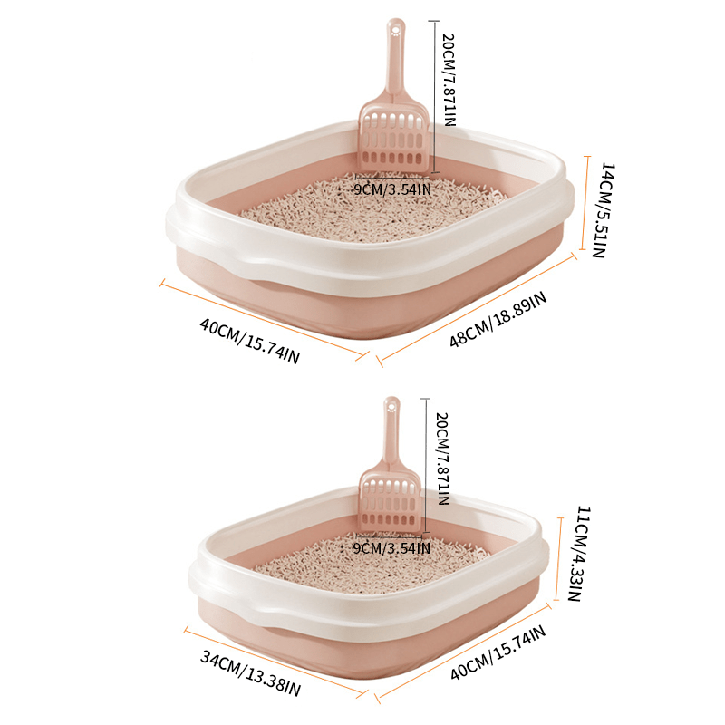 Enclosed Cat Litter Box with Scoop, Splash-Resistant, Durable PP Material